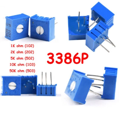 1K/2K/5K/10K/50K ohm 3386P Trimmpotentiometer Trimmer Potentiometer Poti - Bild 1 von 4