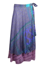 Vintage 2 Layered Recycled Silk Sari MAGIC Wrap Skirts