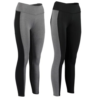 Women's Contrast Full Length Sports Gym Legging Gym Tights Compression Trousers - Image 1 of 3