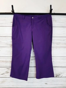 Eddie Bauer Travex Womens Crop Pants Size 16 Purple Stretch Outdoor Hiking - Picture 1 of 5