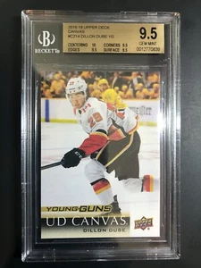 2018-19 Upper Deck Dillon Dube Young Guns Canvas Rookie RC BGS 9.5 - Picture 1 of 2