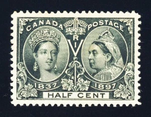 CANADA #50, 1/2c Jubilee, XF/Sup-OG-NH, pristine, 2023 PFC (grade 95), SMQ $775 - Picture 1 of 1