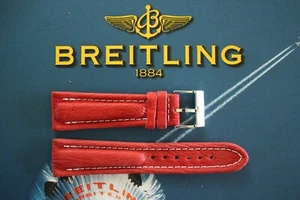 NOS 22MM ROJO RUBÍ GAMUZA TIBURÓN HEBILLA CORREA DE RELOJ CORREA DE RELOJ PARA WIDELING - Imagen 1 de 4