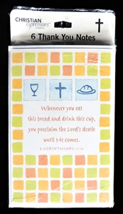 6pk Thank You Cards w/ Envelopes First Communion Christian Expressions DaySpring - Picture 1 of 1