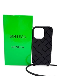 Coque téléphone BOTTEGA VENETA iPhone 13 Pro 14 Pro caoutchouc Intrecciato noir 759 - Photo 1 sur 7