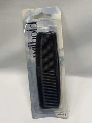 Vintage WILHOLD 2 Pack! Pocket Comb Black #7612 Made In USA NOS 5” Comb 07612 - Image 1 of 4