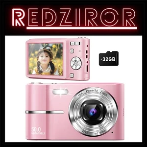 Beginner-Friendly 50MP Digital Camera, 16x Zoom, 32GB SD Card & 2 Batteries - Picture 1 of 8