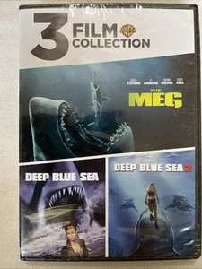 Sharks 3-Film: Meg/Deep Blue Sea 1+2 (DVD, Warner) NEW SEALED - Picture 1 of 2