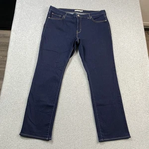Pantalones de mezclilla Levis 314 para mujer 20W 40x31 moldeadores rectos elásticos lavado oscuro azul - Imagen 1 de 17