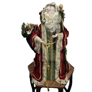 Vintage St Nicholas Santa Claus Tree Topper or Shelf Sitter Christmas Holiday - Picture 1 of 10