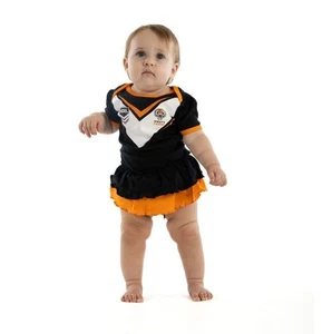 WESTS TIGERS NRL GIRLS FOOTYSUIT TUTU FRILL SKIRT BABY INFANT - Picture 1 of 2