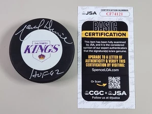 Marcel Dionne Signed Los Angeles Kings Logo Puck JSA COA HOF 92 Red Wings Ranger - Picture 1 of 4