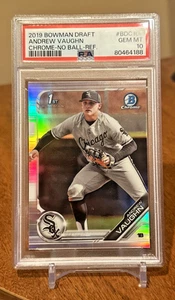 Andrew Vaughn PSA 10 1st Bowman 2019 Bowman Draft Chrome No Ball Var - BREWERS - Picture 1 of 4