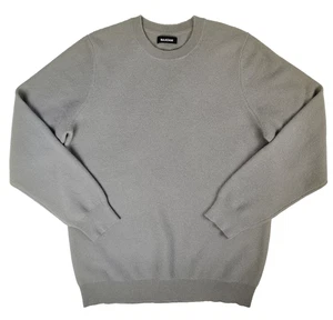 Naadam Mens Cashmere Sweater XL Long Sleeve Round Neck Pullover Light Green Gray - Picture 1 of 11