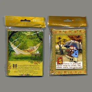 14 Mary Engelbreit Friend note cards with envelopes, 2 designs, sealed packs lot - Picture 1 of 3