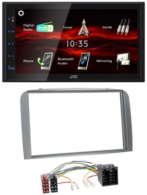 JVC USB Bluetooth MP3 DAB 2DIN Autoradio für Alfa Romeo 147 GT 00-10 silber - Bild 1 von 4