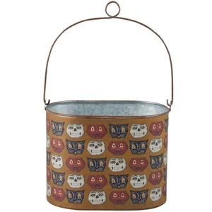 Retro Halloween Gesichter Eimer mit Metallgriff | Primitives by Kathy - Bild 1 von 2