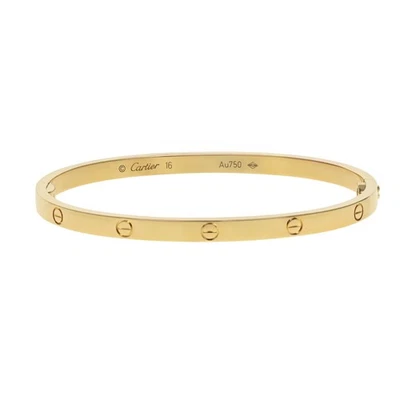 Cartier 18k желтое золото маленькая модель любовь браслет размер 16 - Изображение 1 из 4