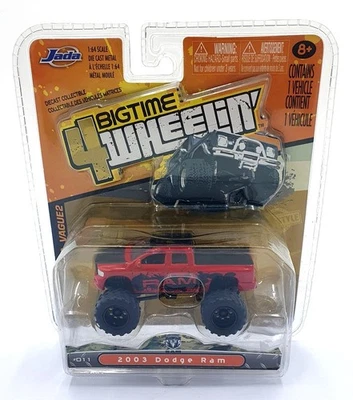 Jada 4Wheelin 1/64 Scale 14013 - 2003 Dodge Ram - Red/Black - Image 1 of 4