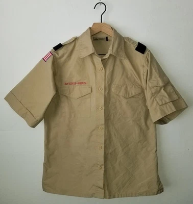 Boy Scouts POPLIN Uniform Shirt BSA Mint Condition Womens Ladies Size MD - Image 1 of 4