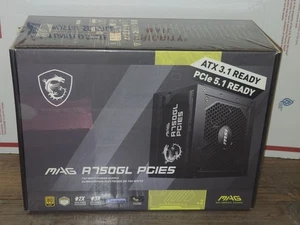 MSI MAG A750GL PCIE 5 750W ATX 3.1 Full Modular 80 Plus Gold Gaming Power Supply - Picture 1 of 3