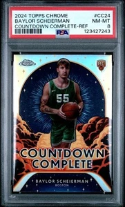 2024 TOPPS CHROME #CC24 BAYLOR SCHEIERMAN COUNTDOWN COMPLETE-REFRACTOR POP 1 - Picture 1 of 2