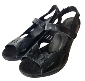 Sandalias Merrell Evera Chase para mujer talla 11 cuero negro atlético cómodo con tiras - Imagen 1 de 13