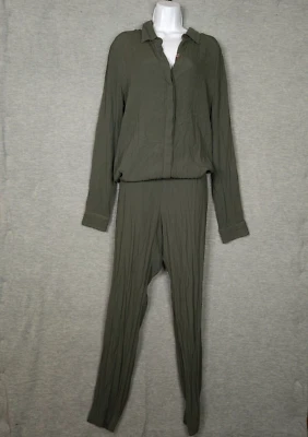 Mono para mujer Monrow con botones manga larga verde oliva talla L Foto 1 de 4