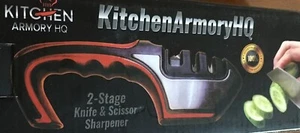 kitchen Armory HQ 2 Stage knife Sharpener Red - Picture 1 of 6