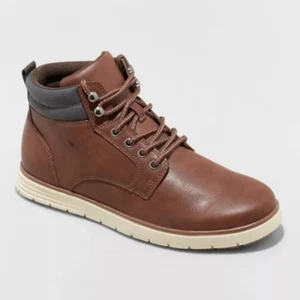 NEW! Men's Goodfellow Maxwell Brown High Top Lace-Up Sneaker Boots - Picture 1 of 8