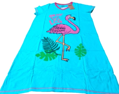 Lazyone Women Nightshirt Dress Pyjama Dress Cotton Nightwear Tops Last Leg D194 - Image 1 of 4