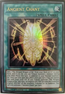 YuGiOh Ancient Chant Ultra Rare 1st Edition LED7-EN004/MZMI-EN069 - Picture 1 of 1