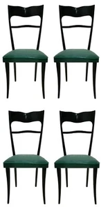 set quattro sedie in legno design italiano anni 60 vintage - Picture 1 of 6