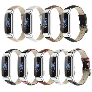 Cinturino di ricambio per orologio in vera pelle per bracciale Fitbit Luxe loop - Foto 1 di 32