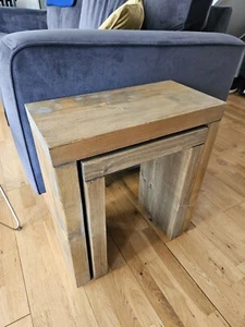 Pair Of Rustic pine side tables  - Picture 1 of 5