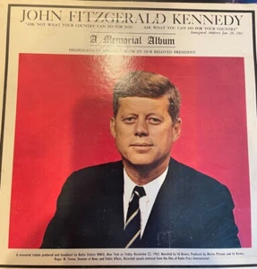 JFK John Fitzgerald Kennedy A Memorial Album LP Vinyl Record Vintage 1963 - Picture 1 of 1