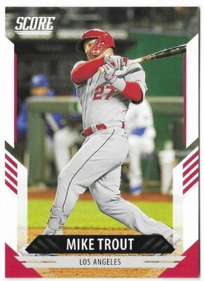Mike Trout 2021 Panini Chronicles Score #9 Los Angeles Angels Baseball Card - Image 1 of 2