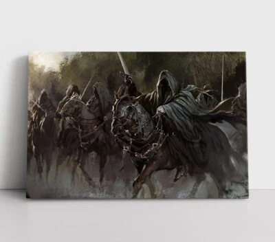 Nuevo Señor de los Anillos Nazgul Anillo Espectros Enmarcado Lienzo Arte de Pared Pintura Impresión Foto 1 de 4
