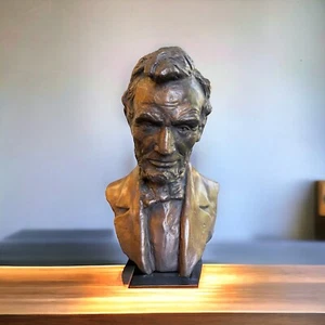 Escultura firmada vintage del busto del presidente Abraham Lincoln 1994 - Imagen 1 de 13