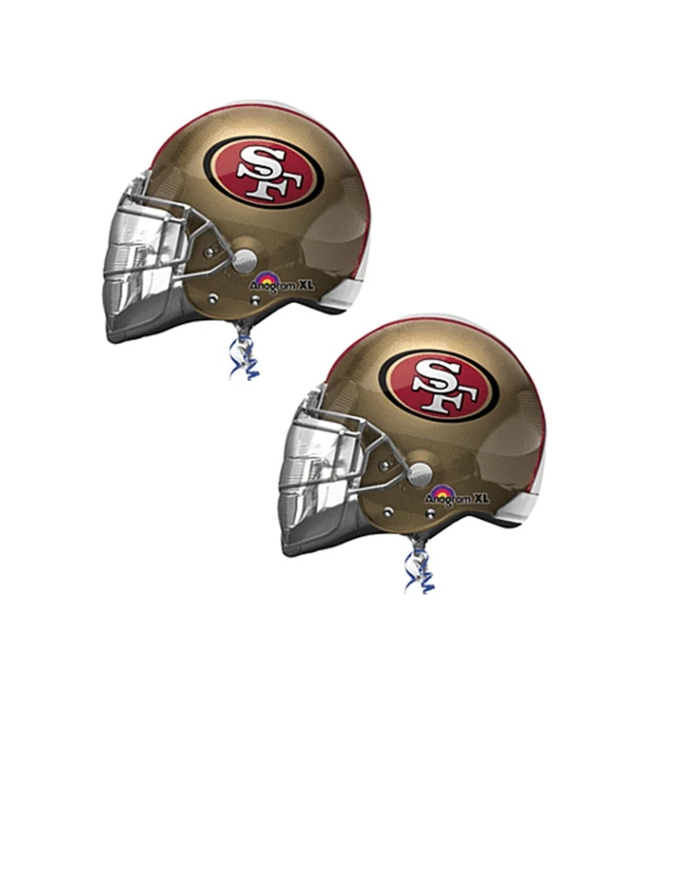 Juego De 2 Cascos San Francisco 49ers NFL Anagrama Globos Decoración Fútbol Foto 1 de 1