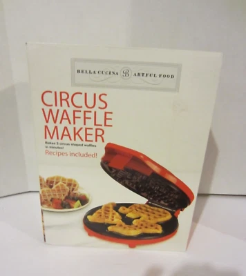 Bella Cucina 精致食品马戏团华夫饼机狮子小丑大象玩偶-全新带盒-(C) — 第 1/4 张图片