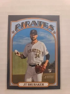 2021 Heritage High Number JT Brubaker RC #646 Black Border Parallel Pirates - Picture 1 of 2