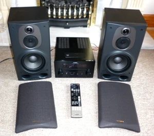 Yamaha CD-Receiver mit CD-MP3/USB/FM-DAB-DAB+Radio/iPod Dock/AUX &Aiwa Lautsprecher - Bild 1 von 24