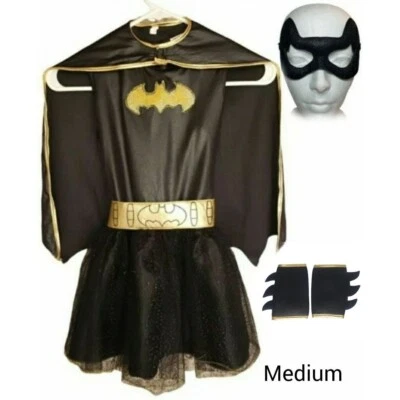 Girls Batgirl Costume M Deluxe Set 6 piece NWOT DC Comics Super Hero Halloween - Image 1 of 4