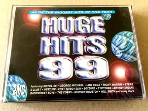 Huge Hits 99 - 42 Tracks - Various Artists & Bands - UK Import 2 X NM Cassettes - Picture 1 of 9