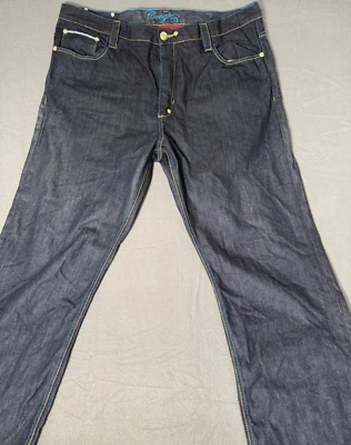 Vintage COOGI JEANS Mens 42x35 Dark Wash Blue Denim Embroidered Y2K Hip Hop - Image 1 of 4