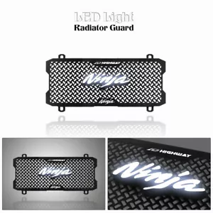 Cubierta de parrilla protectora de radiador con logotipo de luz LED para KAWASAKI NINJA 650 2017-2020 - Imagen 1 de 12