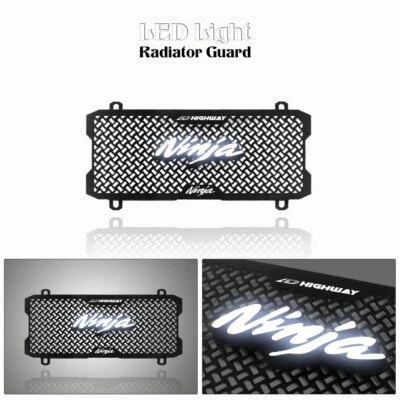 Cubierta de parrilla protectora de radiador marca con logotipo de luz LED para KAWASAKI NINJA 650 2017-2020 Foto 1 de 4