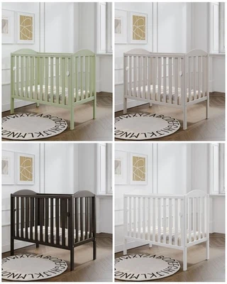 Award Winning Baby Mini Space Saver Cot WAFFI + High Quality Bamboo Mattress - Image 1 of 4
