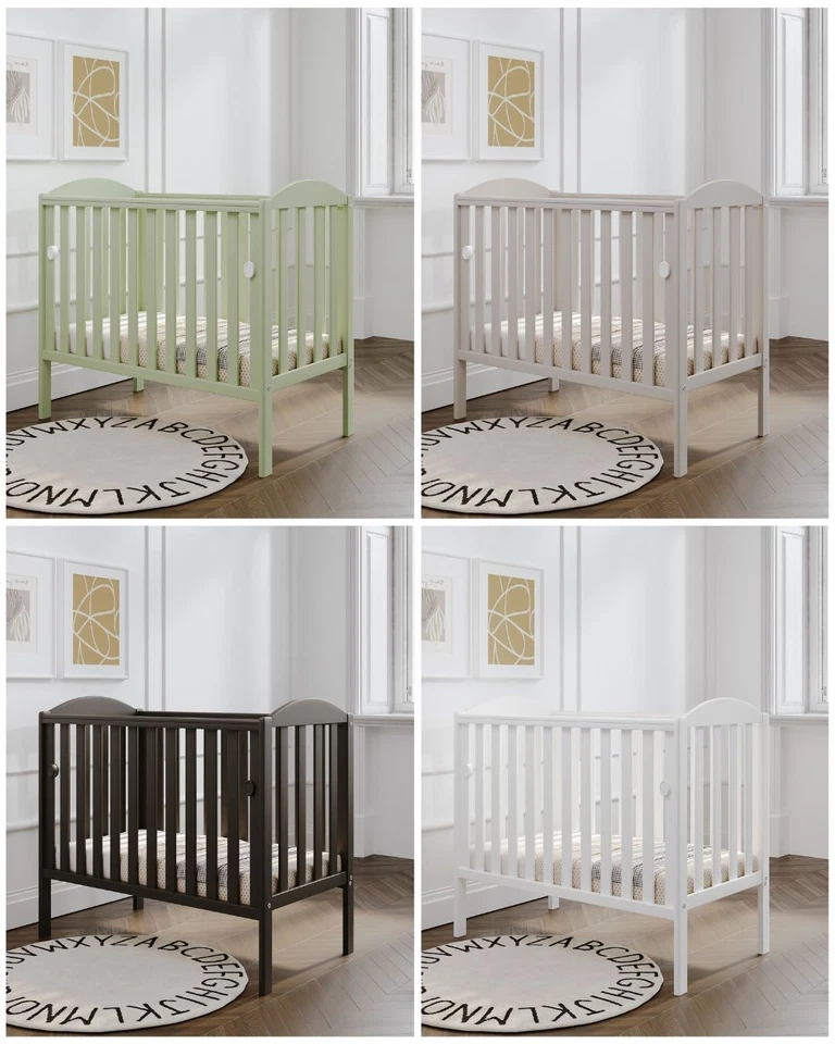 Award Winning Baby Mini Space Saver Cot WAFFI + High Quality Bamboo Mattress - Image 1 of 4